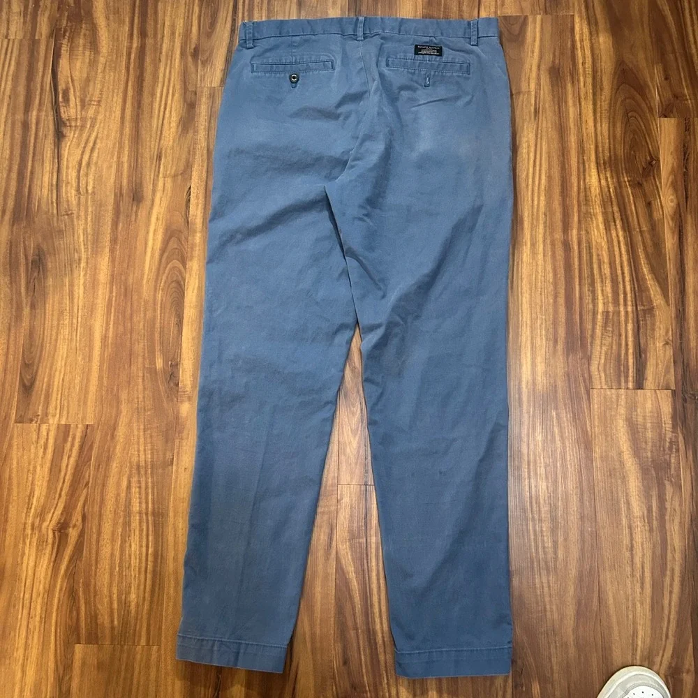 Banana Republic Mason Athletic Tapered Chino Pants Mens 34x32 Lush Blue 338337